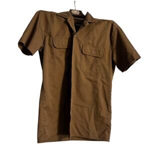 Die Hard Shirt Men’s M Button Down Short Sleeve Brown